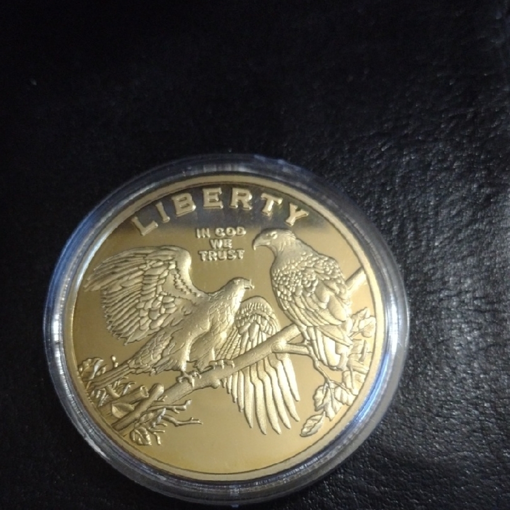 Real 24GP Gold Library  Mint Coin for Collectors